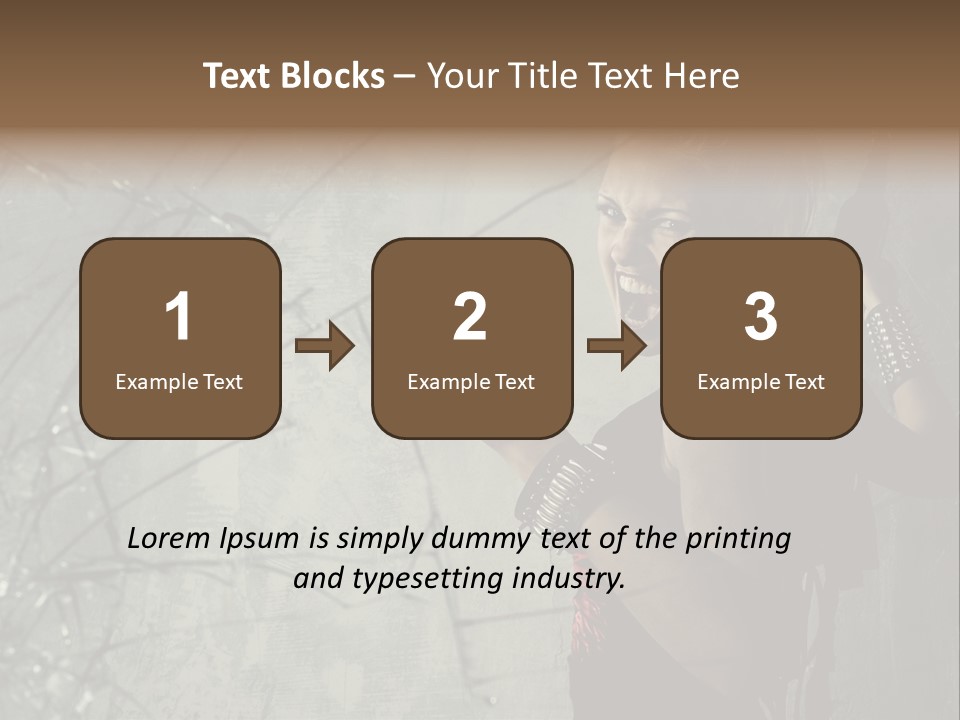 Grey Bracelet Caucasian PowerPoint Template