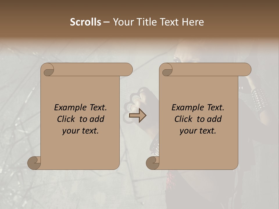 Grey Bracelet Caucasian PowerPoint Template