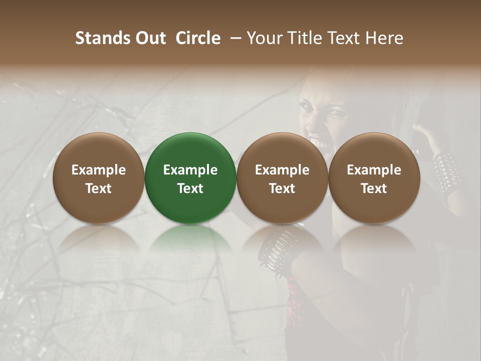 Grey Bracelet Caucasian PowerPoint Template