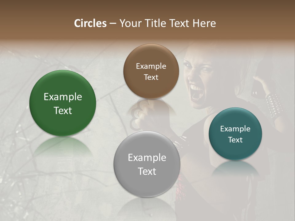 Grey Bracelet Caucasian PowerPoint Template