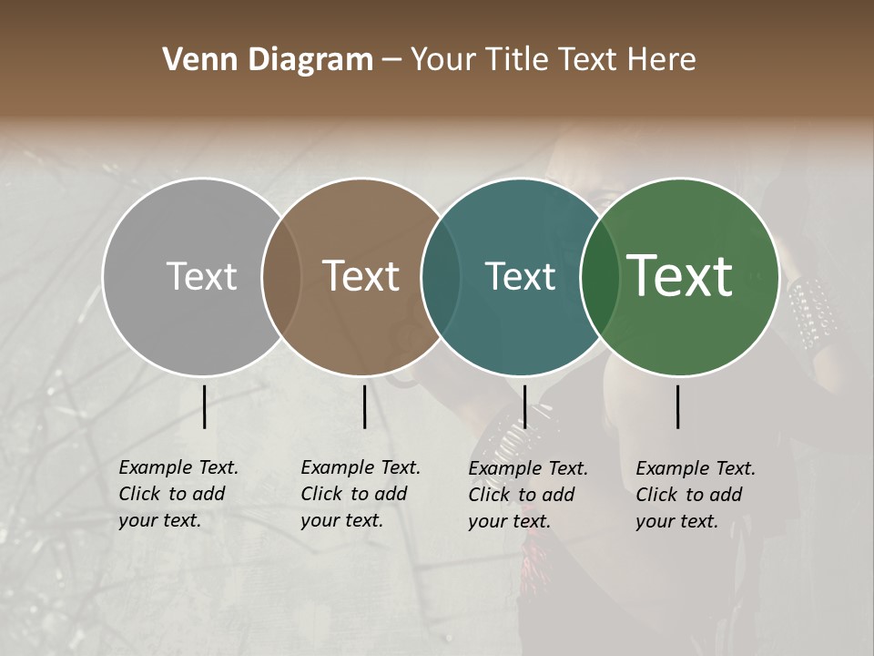 Grey Bracelet Caucasian PowerPoint Template