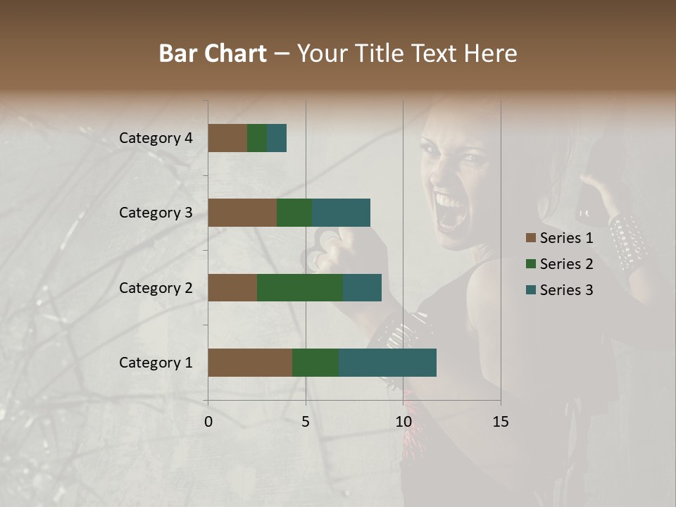 Grey Bracelet Caucasian PowerPoint Template