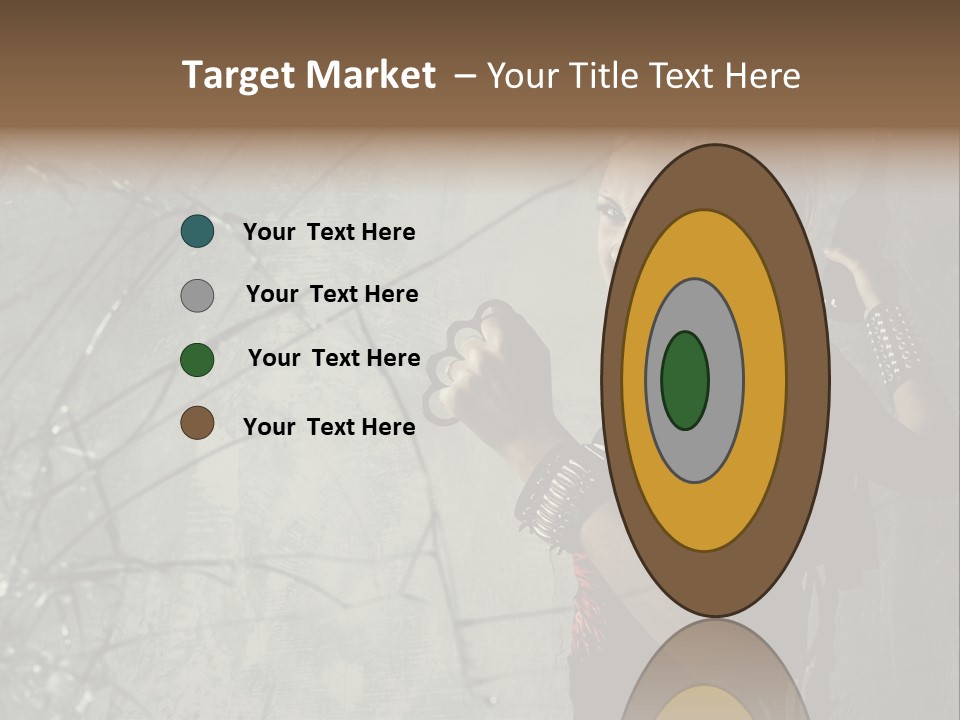 Grey Bracelet Caucasian PowerPoint Template