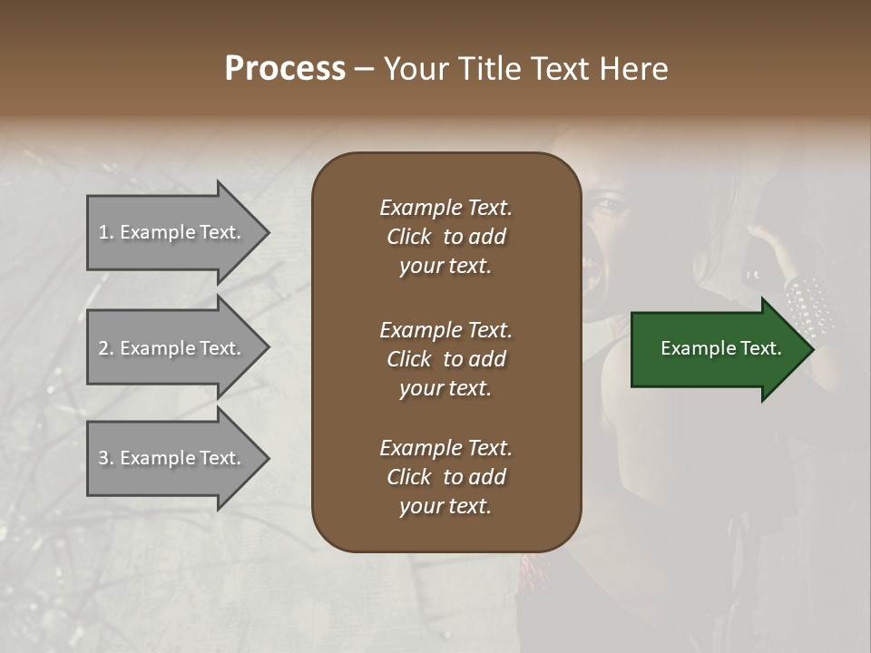 Grey Bracelet Caucasian PowerPoint Template
