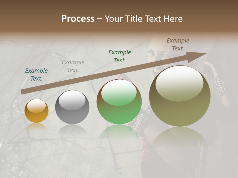 Grey Bracelet Caucasian PowerPoint Template