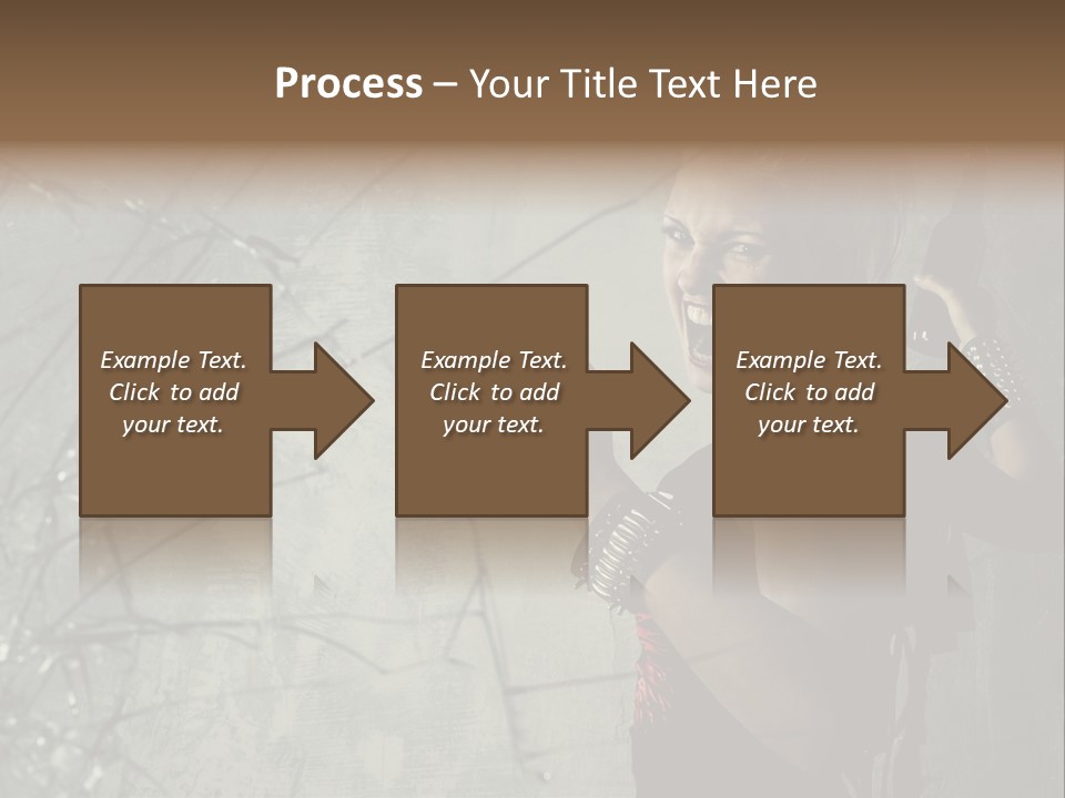 Grey Bracelet Caucasian PowerPoint Template