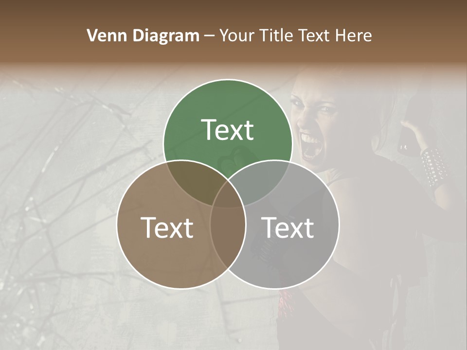 Grey Bracelet Caucasian PowerPoint Template