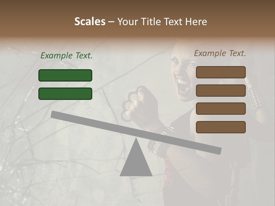 Grey Bracelet Caucasian PowerPoint Template