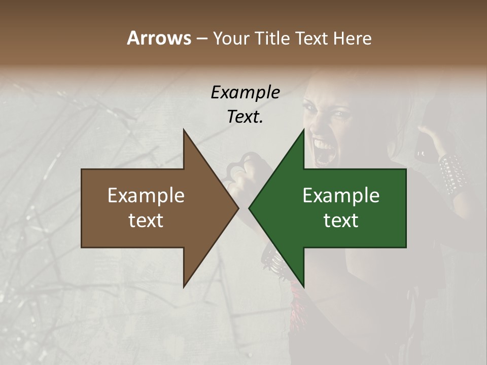 Grey Bracelet Caucasian PowerPoint Template