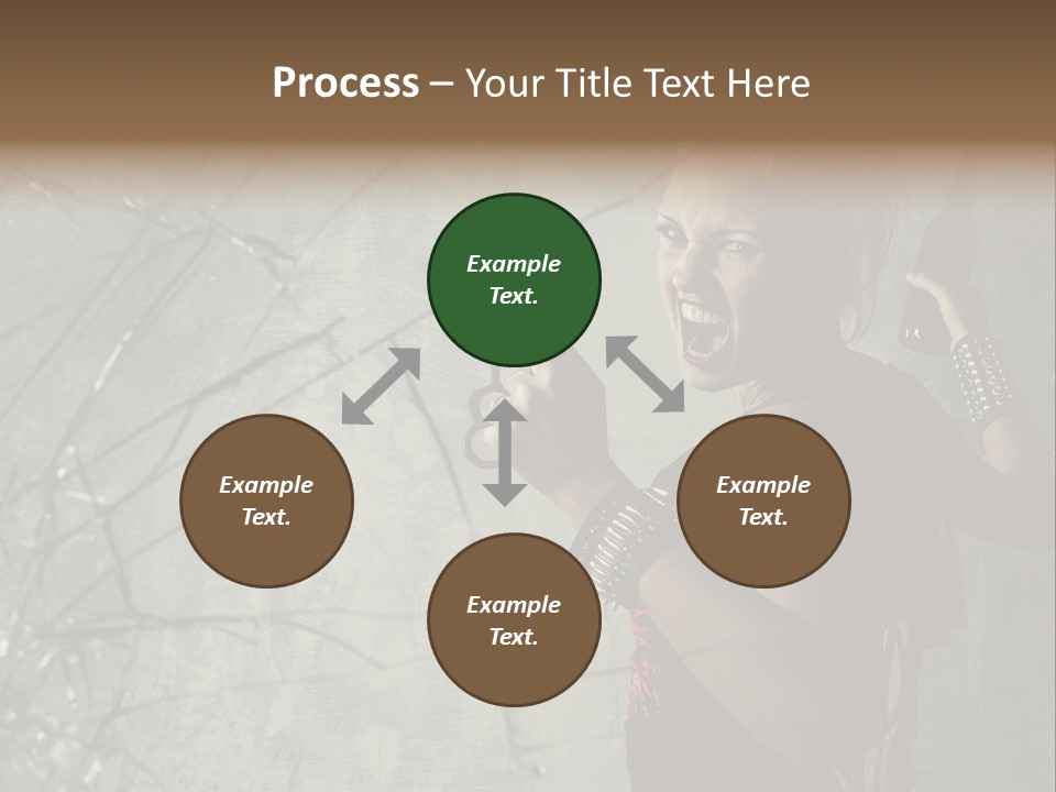 Grey Bracelet Caucasian PowerPoint Template