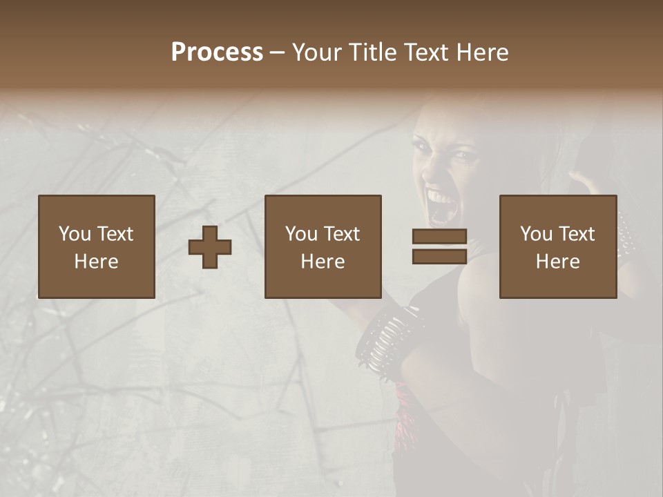 Grey Bracelet Caucasian PowerPoint Template