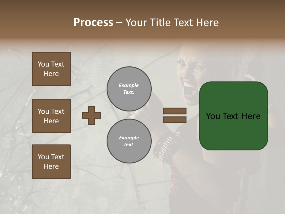 Grey Bracelet Caucasian PowerPoint Template