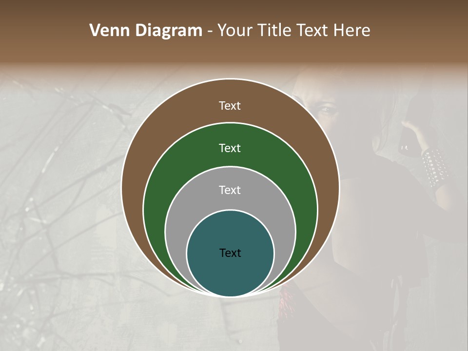 Grey Bracelet Caucasian PowerPoint Template