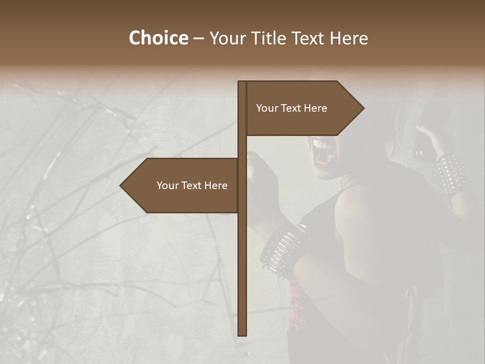 Grey Bracelet Caucasian PowerPoint Template