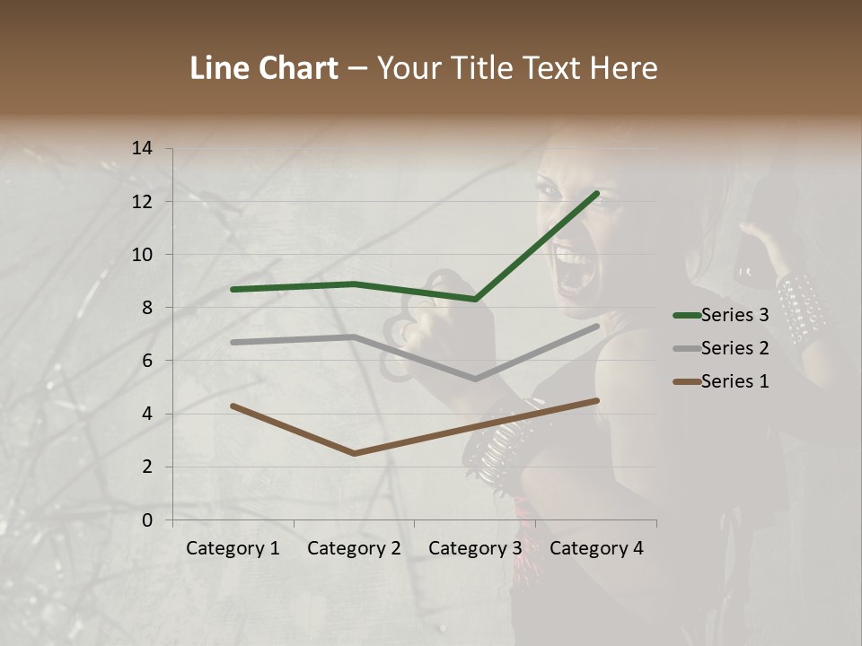 Grey Bracelet Caucasian PowerPoint Template