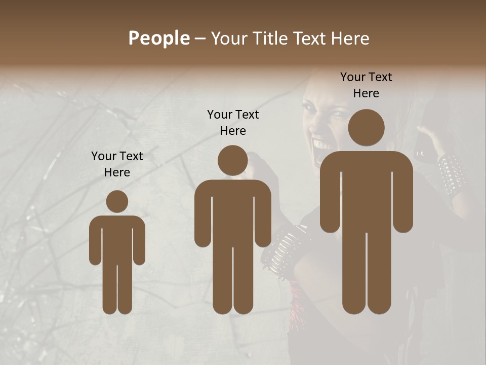 Grey Bracelet Caucasian PowerPoint Template