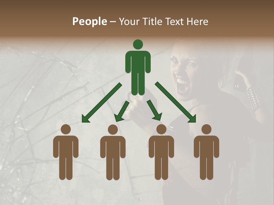 Grey Bracelet Caucasian PowerPoint Template