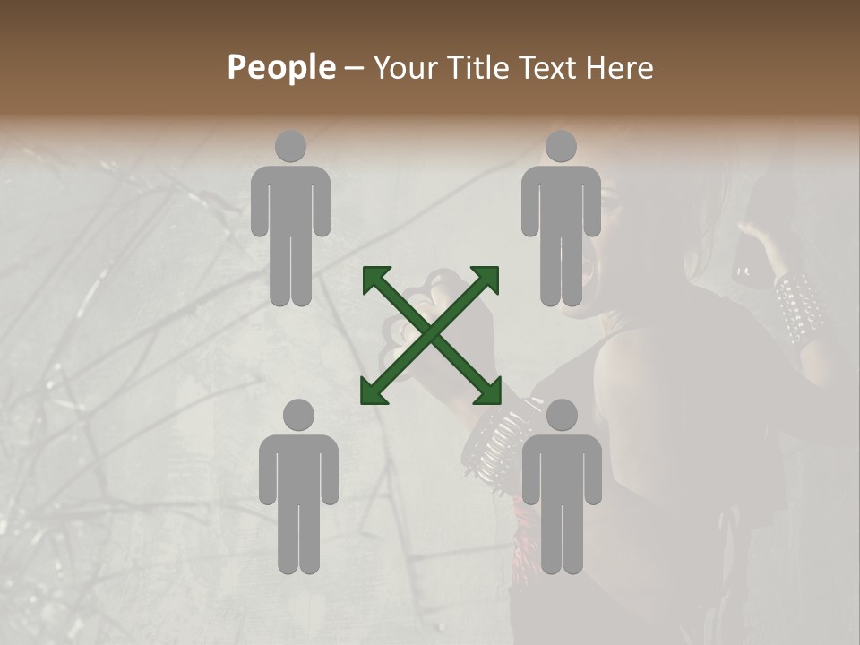 Grey Bracelet Caucasian PowerPoint Template