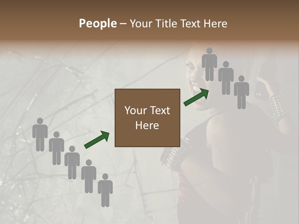 Grey Bracelet Caucasian PowerPoint Template