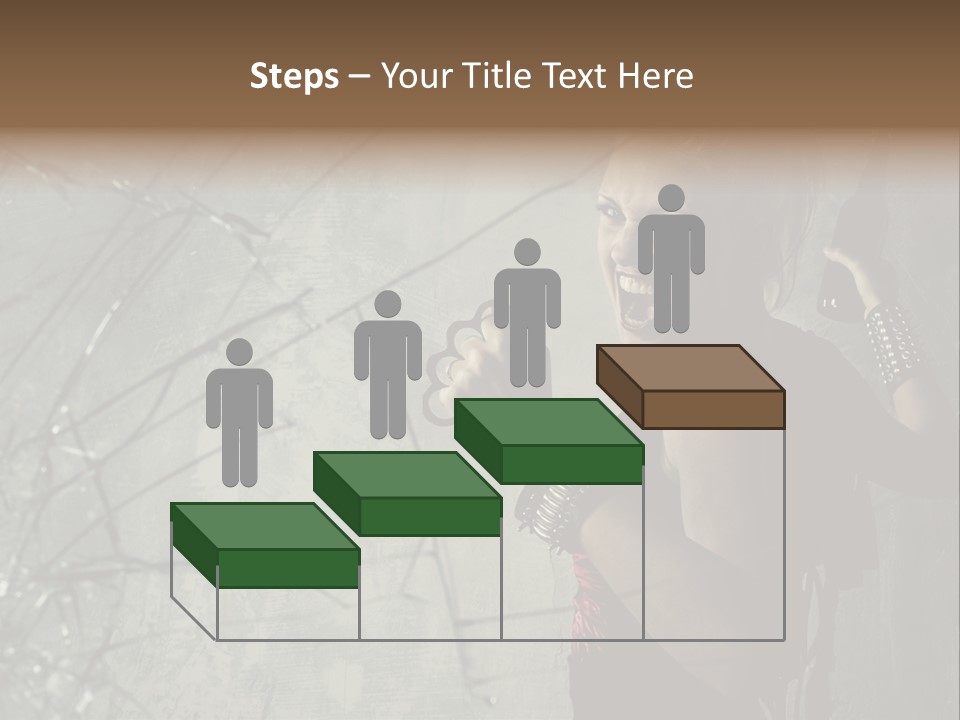 Grey Bracelet Caucasian PowerPoint Template