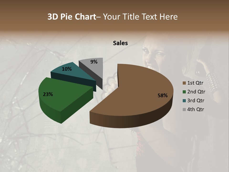 Grey Bracelet Caucasian PowerPoint Template