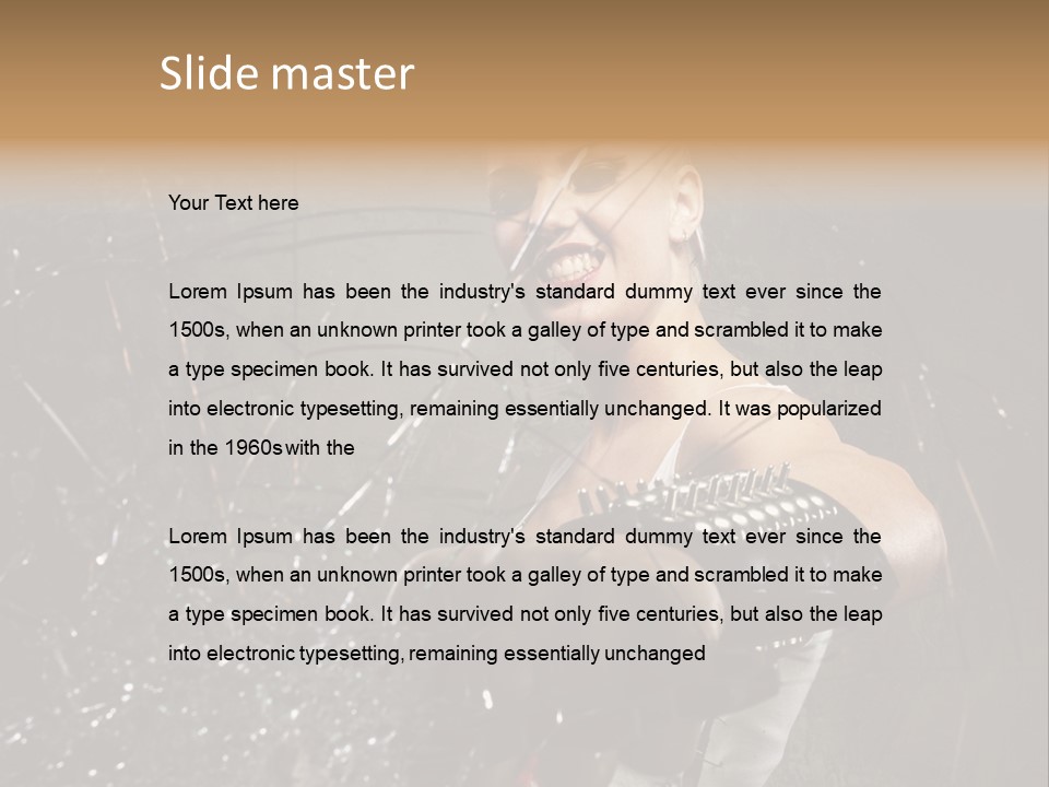 Adult Hairstyle Holding PowerPoint Template