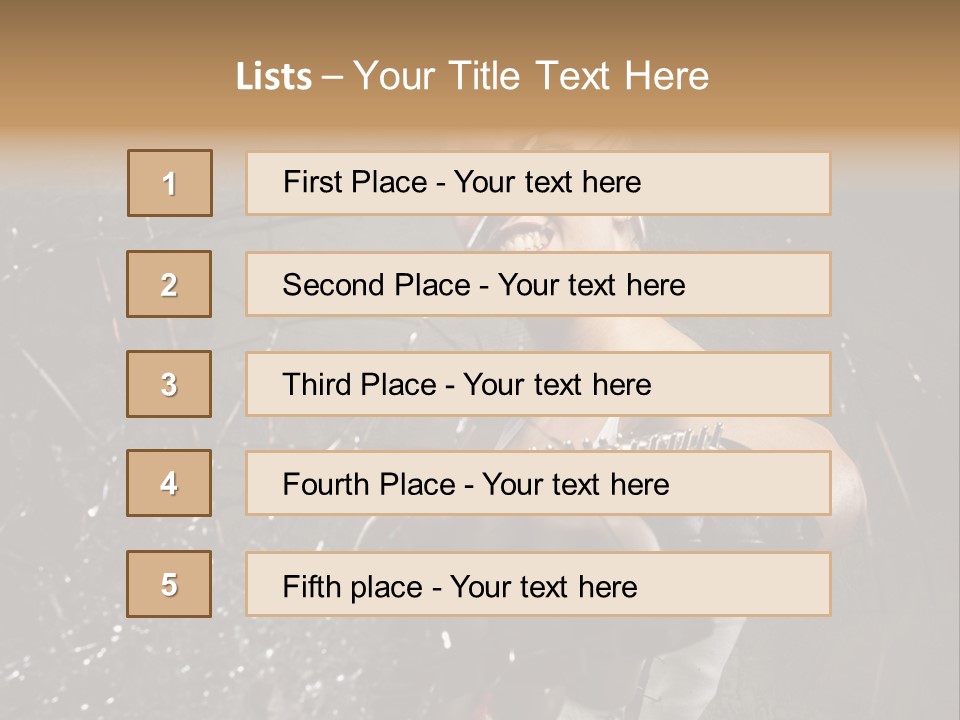 Adult Hairstyle Holding PowerPoint Template