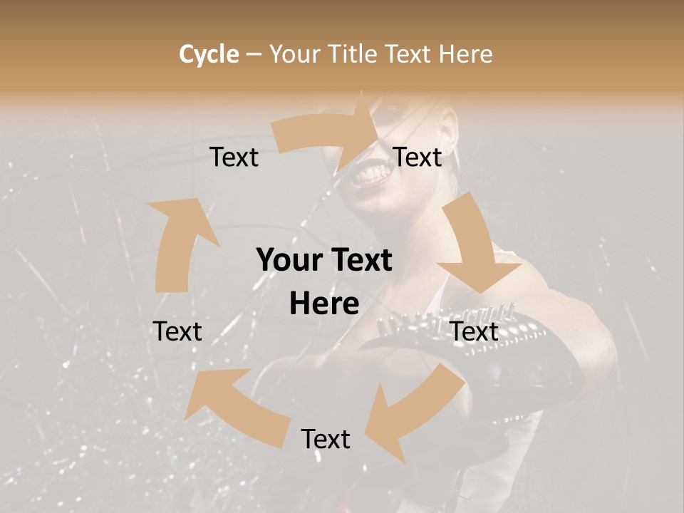 Adult Hairstyle Holding PowerPoint Template