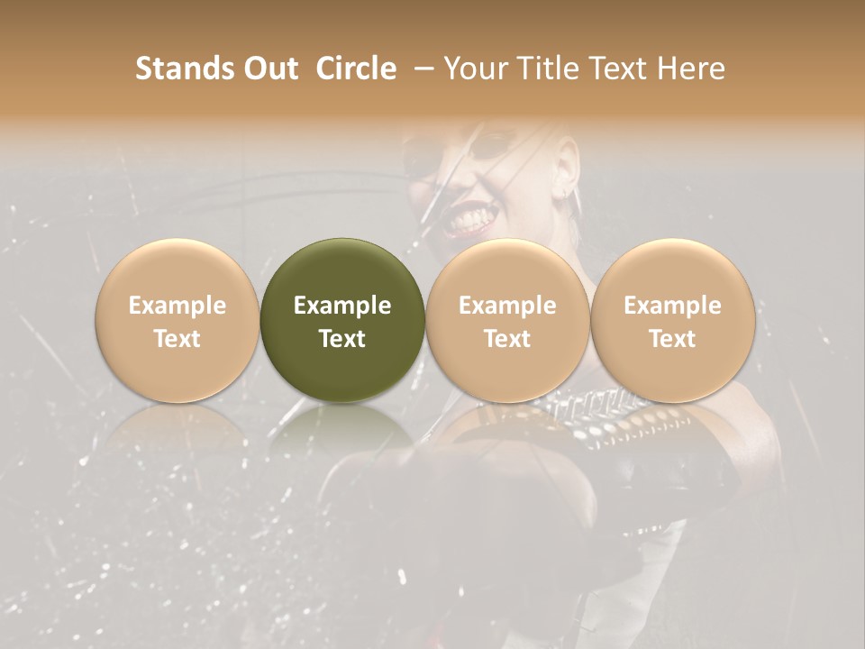 Adult Hairstyle Holding PowerPoint Template