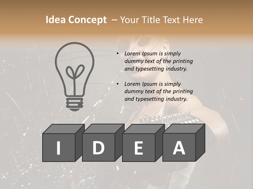 Adult Hairstyle Holding PowerPoint Template