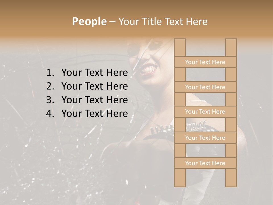 Adult Hairstyle Holding PowerPoint Template