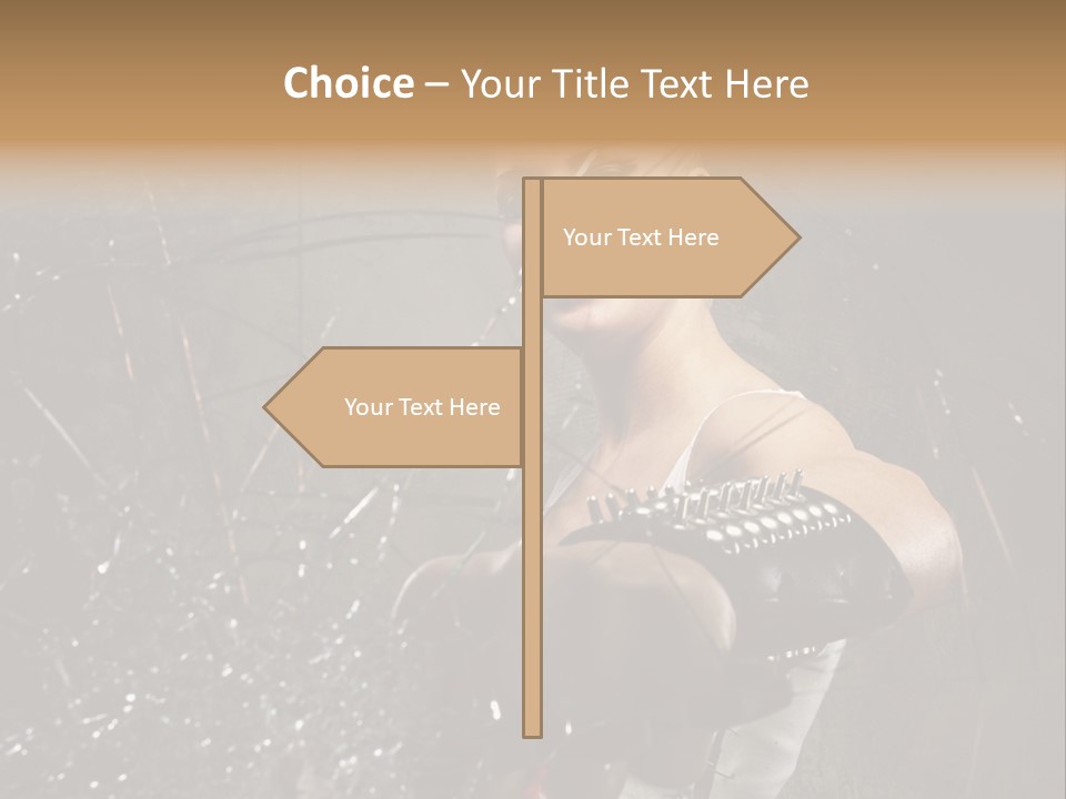 Adult Hairstyle Holding PowerPoint Template