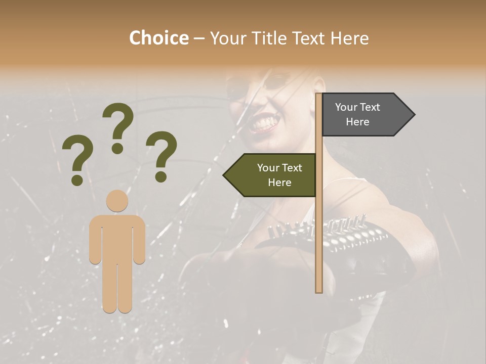 Adult Hairstyle Holding PowerPoint Template