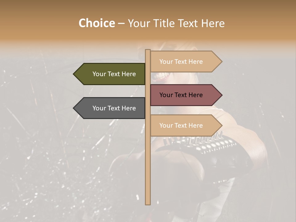Adult Hairstyle Holding PowerPoint Template
