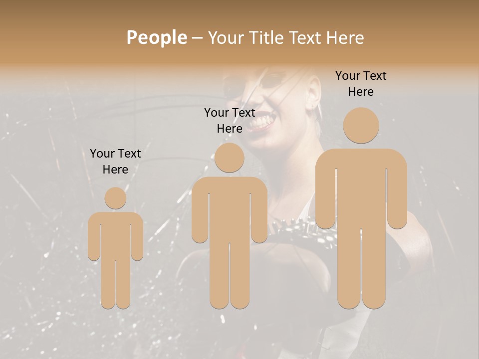 Adult Hairstyle Holding PowerPoint Template