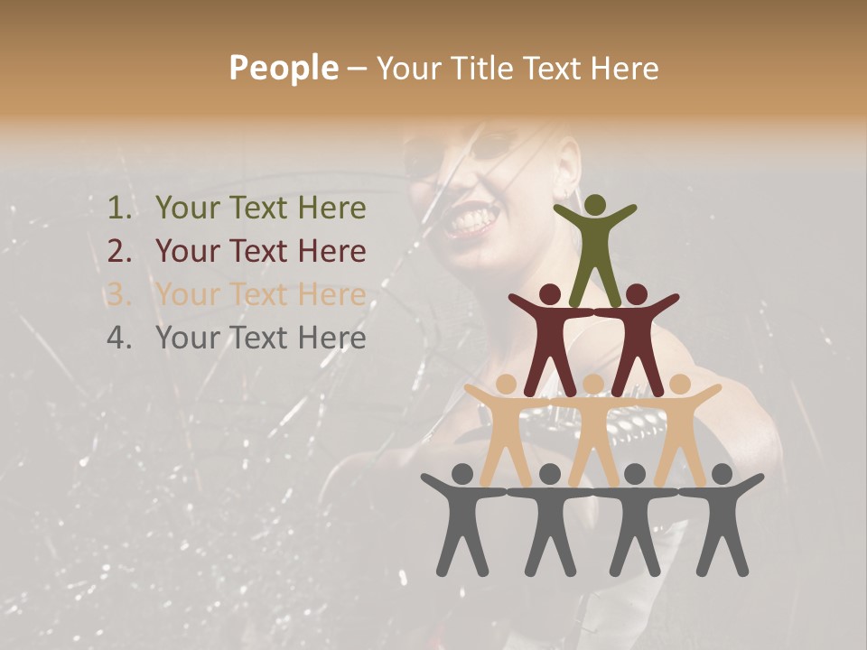 Adult Hairstyle Holding PowerPoint Template