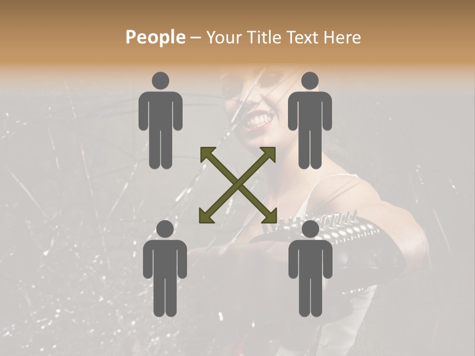 Adult Hairstyle Holding PowerPoint Template