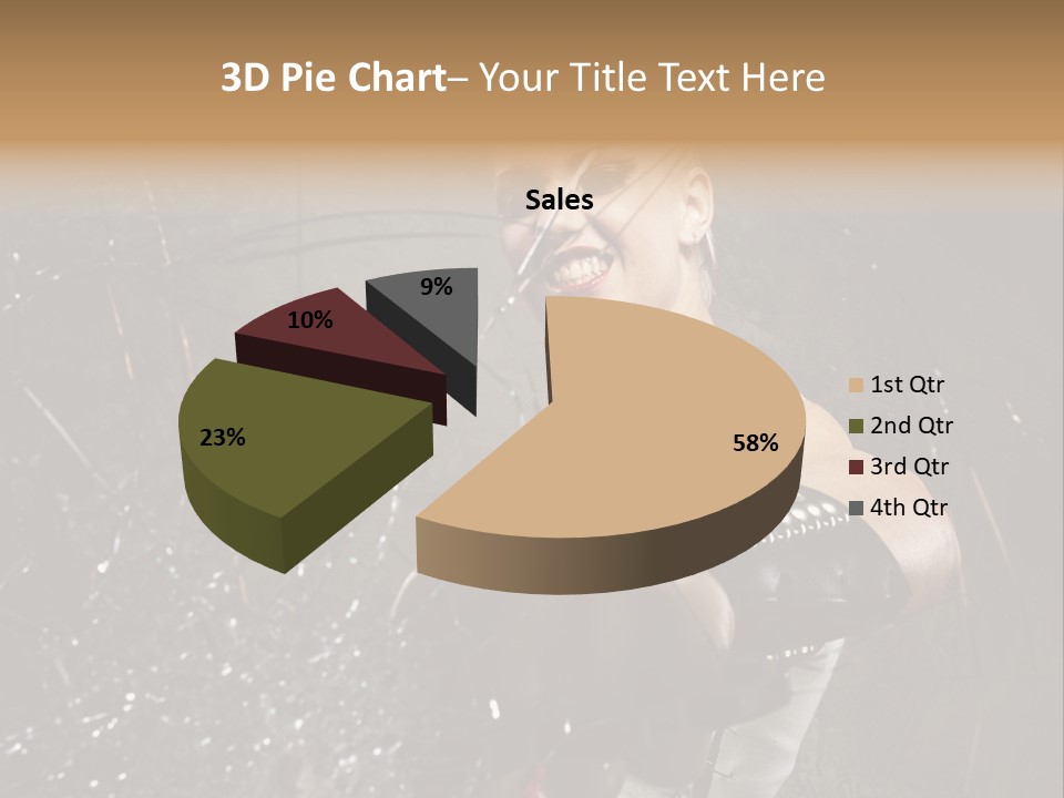 Adult Hairstyle Holding PowerPoint Template