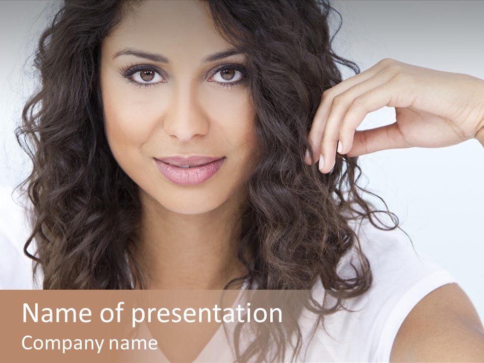 Hair Girl Inside PowerPoint Template