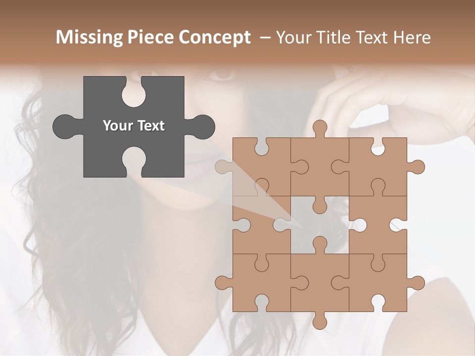 Hair Girl Inside PowerPoint Template