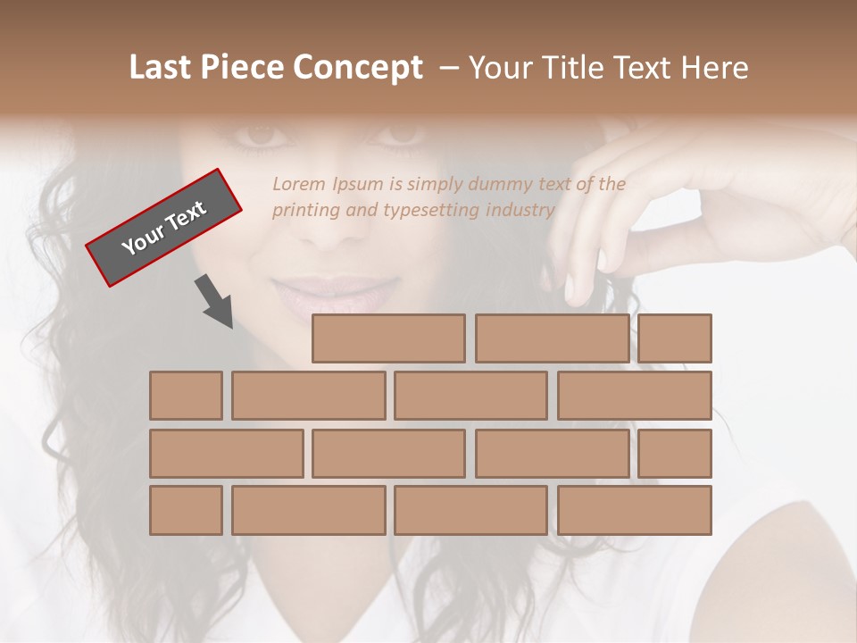 Hair Girl Inside PowerPoint Template