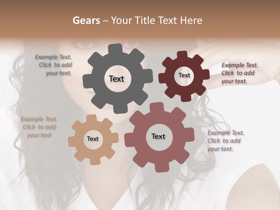 Hair Girl Inside PowerPoint Template