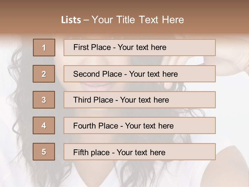 Hair Girl Inside PowerPoint Template