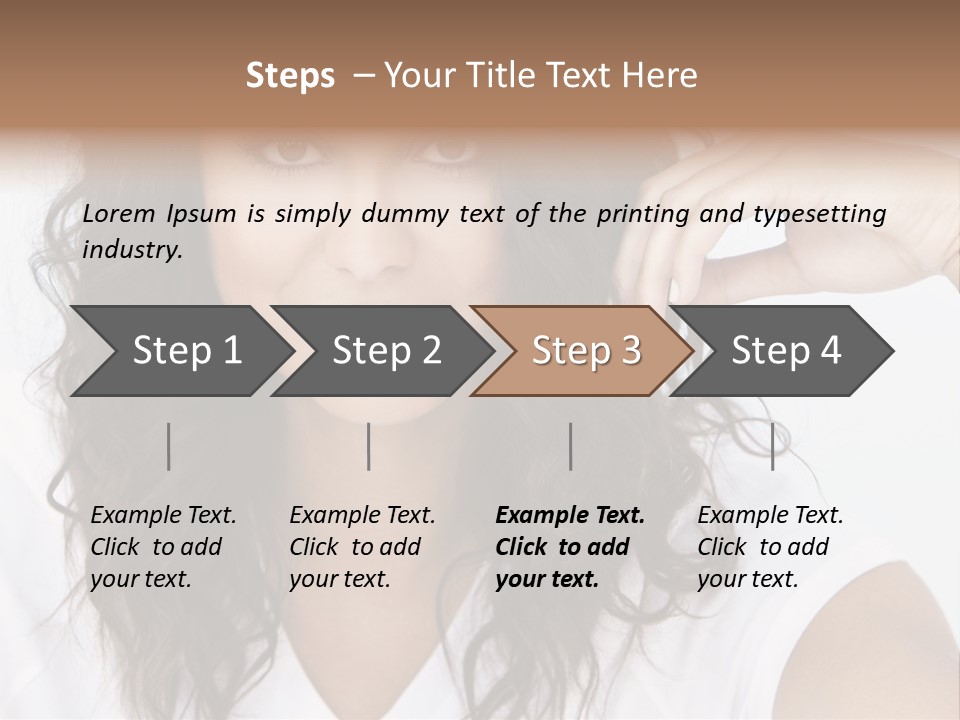 Hair Girl Inside PowerPoint Template