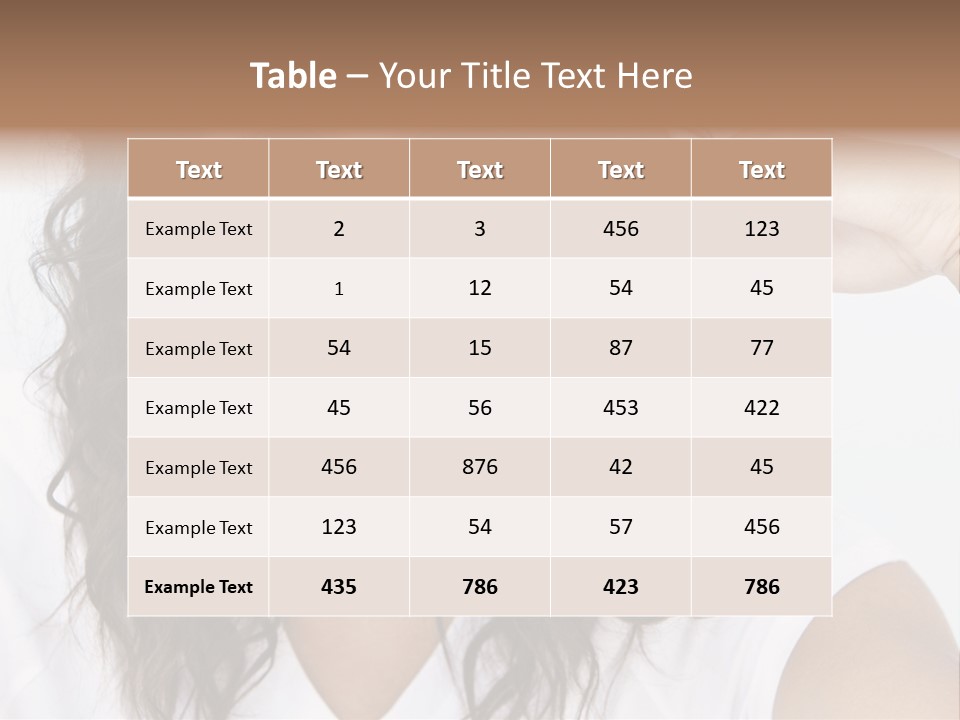 Hair Girl Inside PowerPoint Template