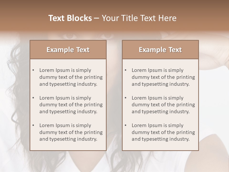 Hair Girl Inside PowerPoint Template