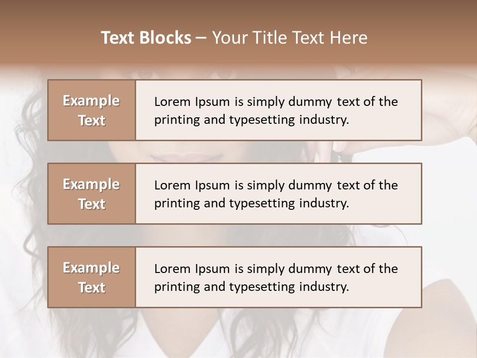 Hair Girl Inside PowerPoint Template