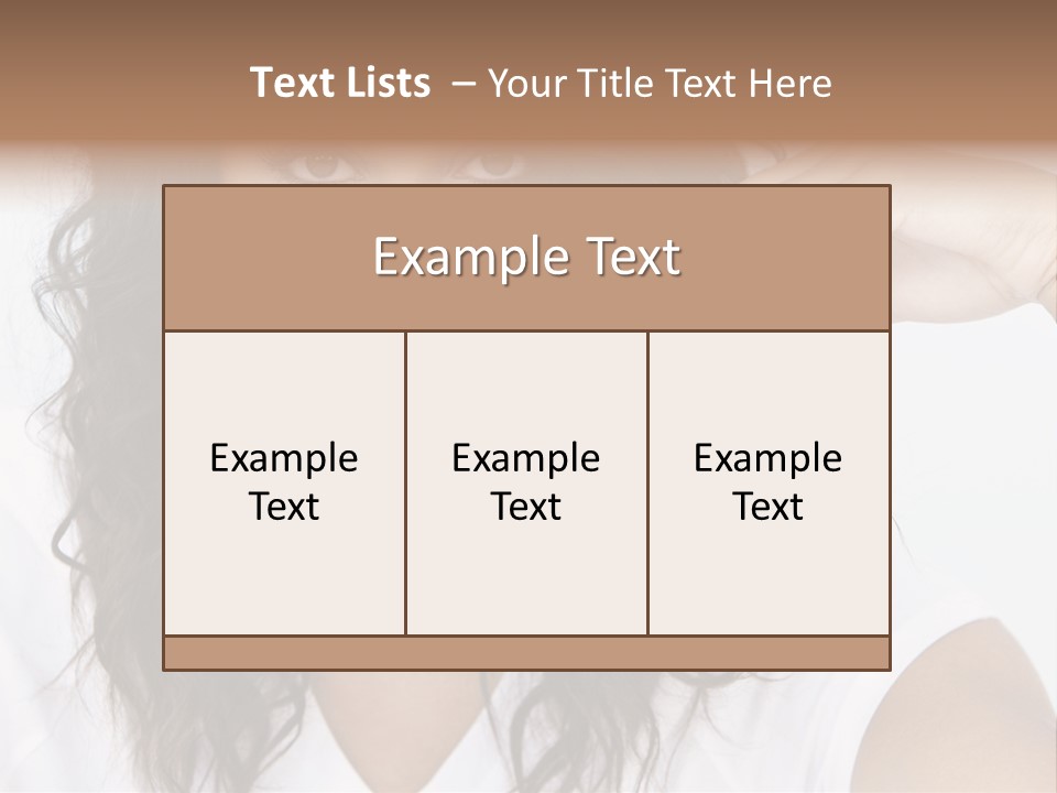Hair Girl Inside PowerPoint Template