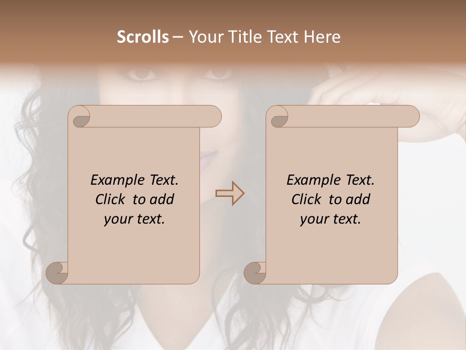 Hair Girl Inside PowerPoint Template