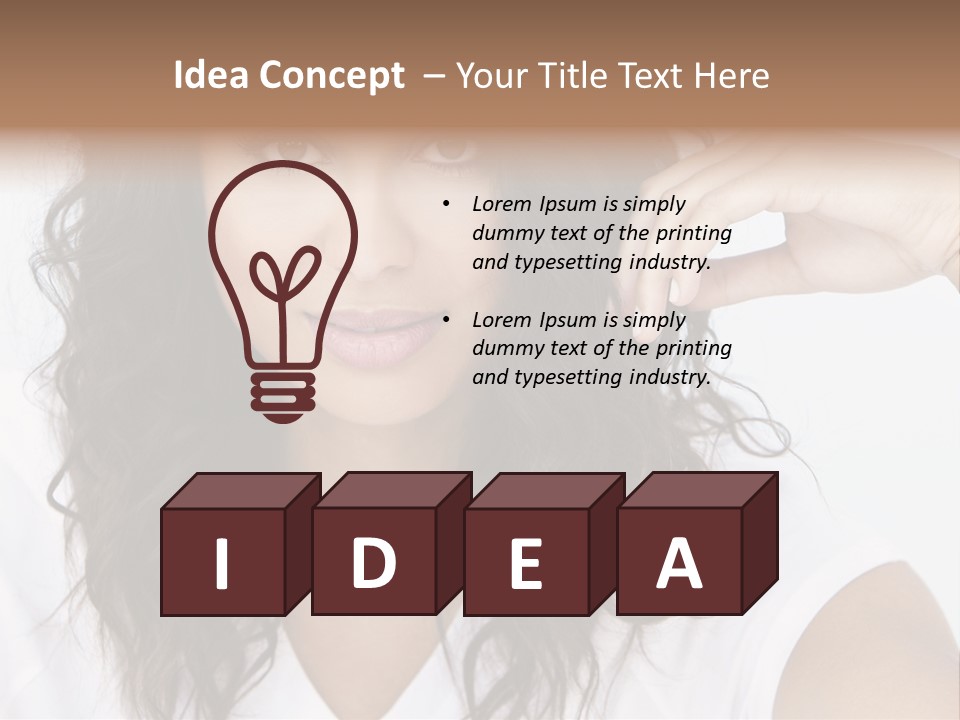 Hair Girl Inside PowerPoint Template